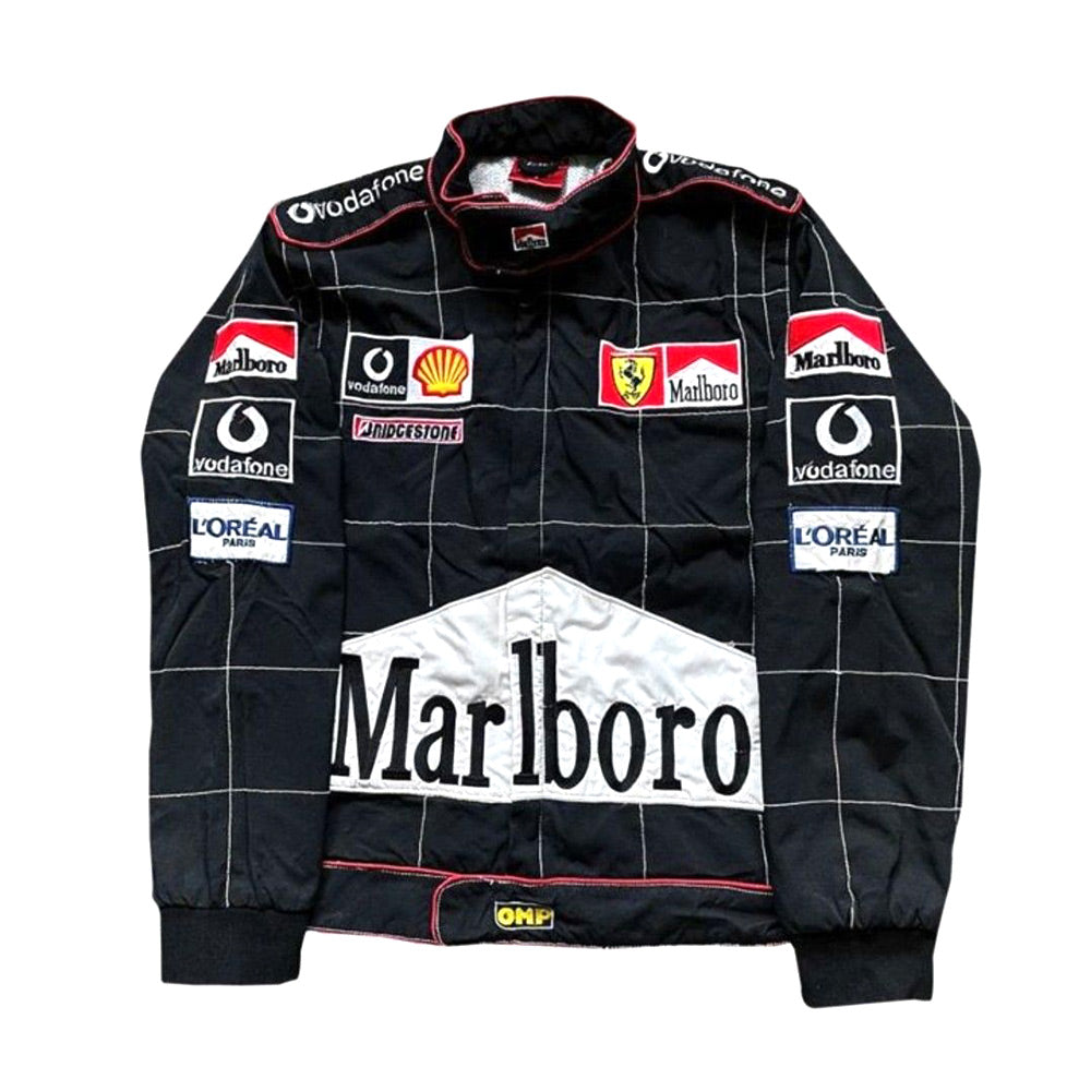 Marlboro Style Printing & Embroidery Jacket – Vintage Racing Edition