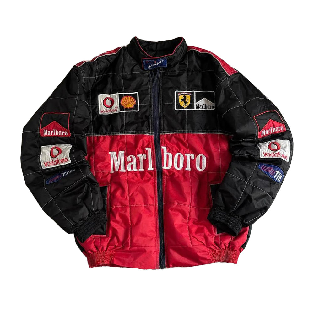Marlboro Style Printing & Embroidery Jacket – Vintage Racing Edition