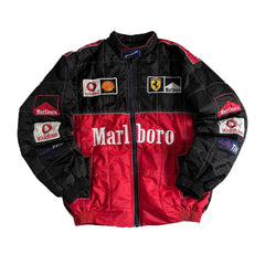 Marlboro Style Printing & Embroidery Jacket – Vintage Racing Edition